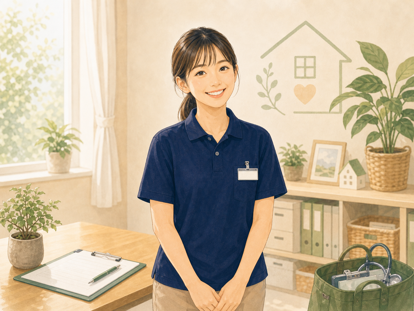 新しい職員が加わったことを伝えるイラスト